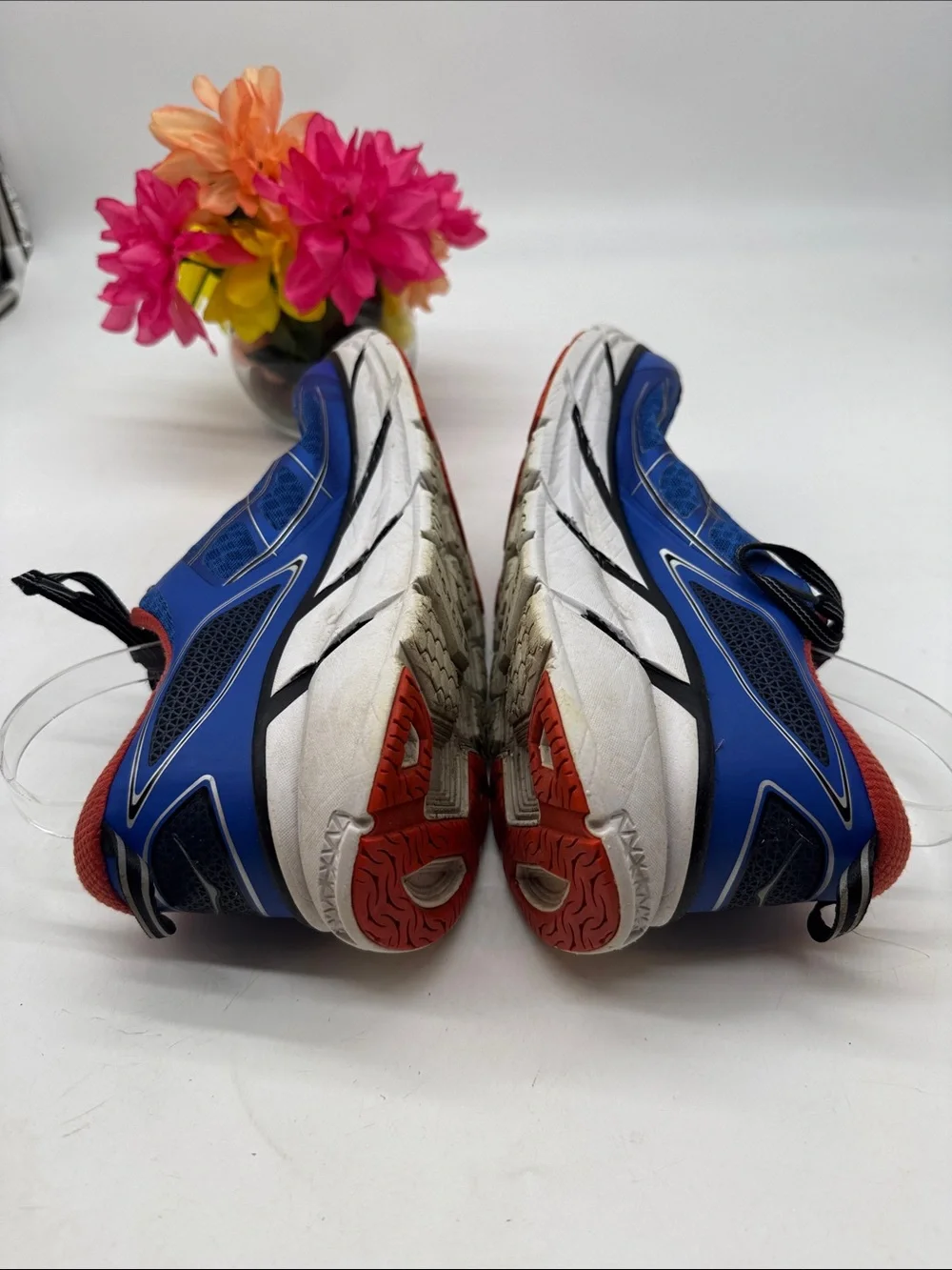 Hoka Blue Running Shoes with Red-Orange Lining Size 12.5 MS10118D